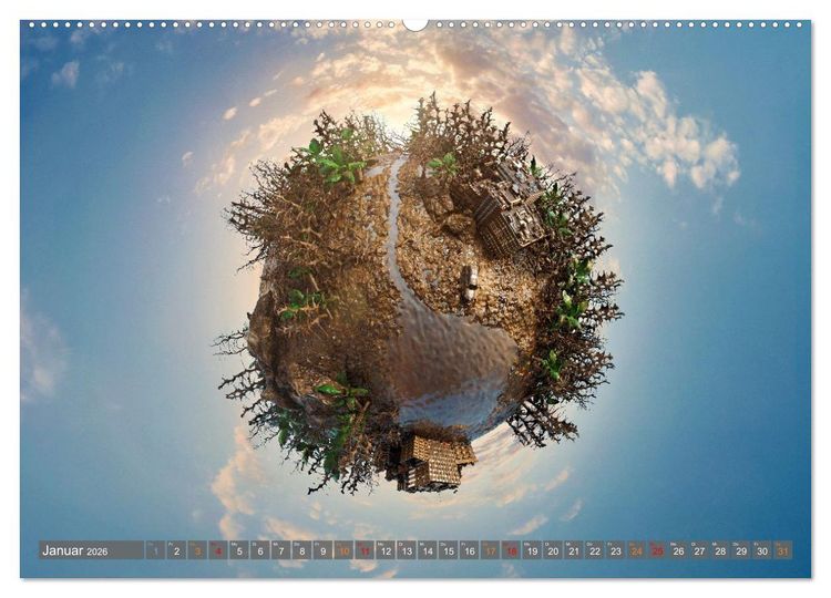 Produktbild: Fisheye Fotografie (hochwertiger Premium Wandkalender 2026 DIN A2 quer), Kunstdruck in Hochglanz