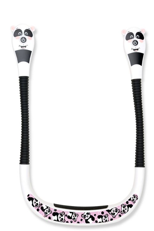 Produktbild: Neklite Pals (Panda) Premium Duo-Leselicht zum Umh&auml;ngen - wiederaufladbar - mit vielen Einstellungen