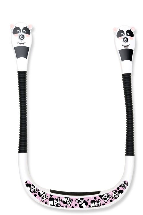 Produktbild: Neklite Pals (Panda) Premium Duo-Leselicht zum Umh&auml;ngen - wiederaufladbar - mit vielen Einstellungen