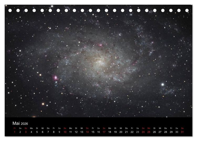 Produktbild: Universum - Eine Reise zu den Sternen (Tischkalender 2026 DIN A5 quer), CALVENDO Monatskalender