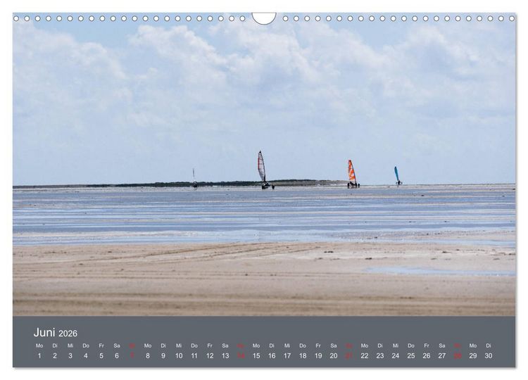 Produktbild: R&ouml;m&ouml; - Wasser, Wind und endloser Strand (Wandkalender 2026 DIN A3 quer), CALVENDO Monatskalender