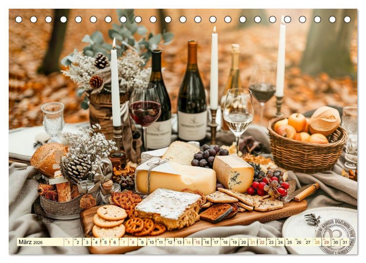 Produktbild: Picknick f&uuml;r Gourmets - Genuss erleben (Tischkalender 2026 DIN A5 quer), CALVENDO Monatskalender