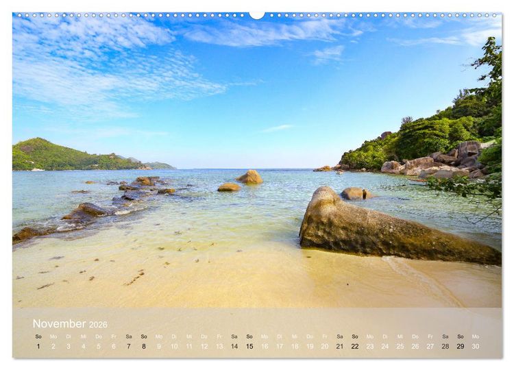 Produktbild: Seychellen - Paradis im indischen Ozean (hochwertiger Premium Wandkalender 2026 DIN A2 quer), Kunstdruck in Hochglanz