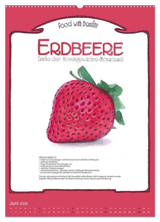 Produktbild: Food with Benefits (Wandkalender 2026 DIN A2 hoch), CALVENDO Monatskalender