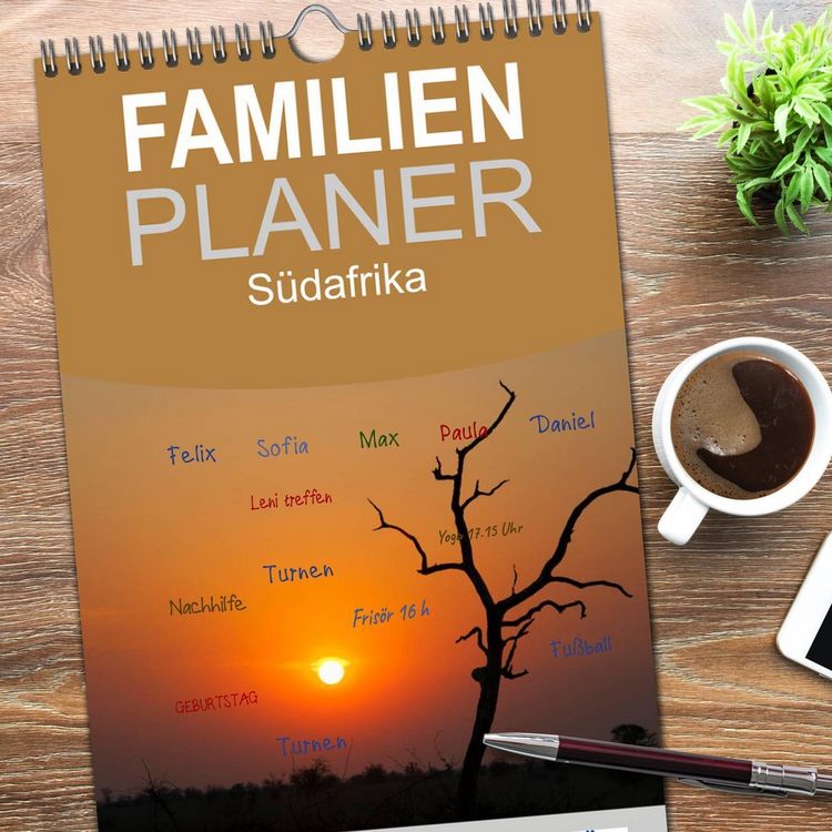 Produktbild: Familienplaner 2026 - S&uuml;dafrika mit 5 Spalten (Wandkalender, 21 x 45 cm) CALVENDO