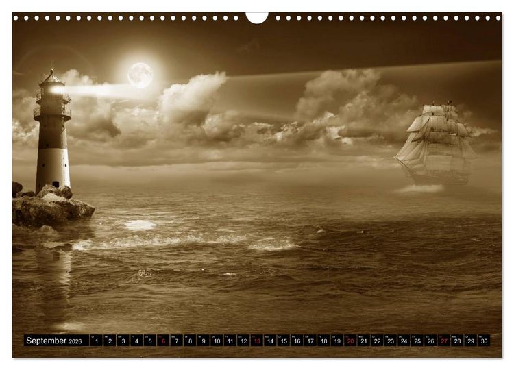 Produktbild: Nostalgie in Sepia (Wandkalender 2026 DIN A3 quer), CALVENDO Monatskalender