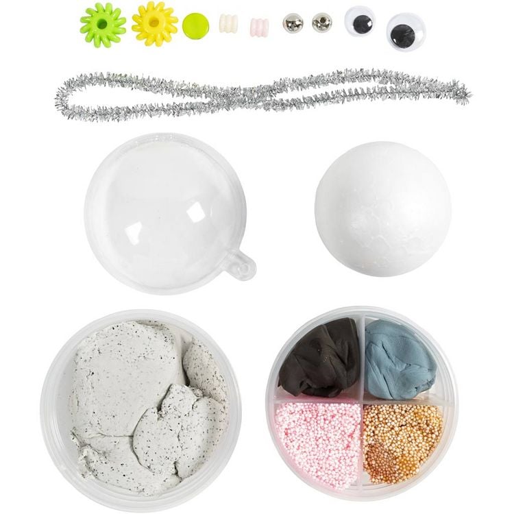 Produktbild: Creativ Company Mini Kreativ Set Modellieren, Roboter, Grau, Pink