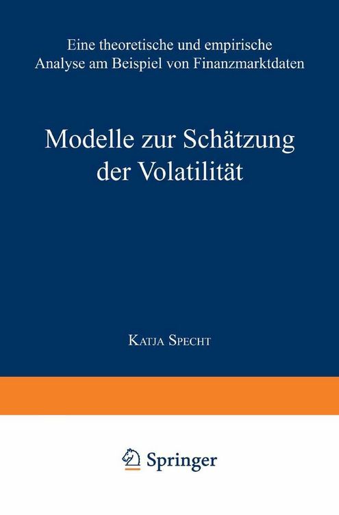 Produktbild: Modelle zur Sch&auml;tzung der Volatilit&auml;t