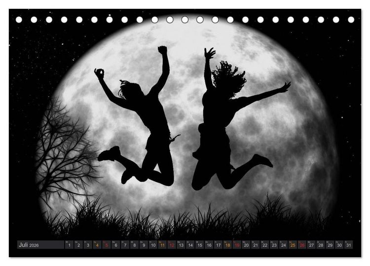 Produktbild: Sonne und Mond - faszinierend und anziehend (Tischkalender 2026 DIN A5 quer), CALVENDO Monatskalender