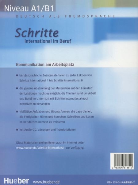 Produktbild: Schritte international im Beruf 1-6 Übungsbuch/mit CD