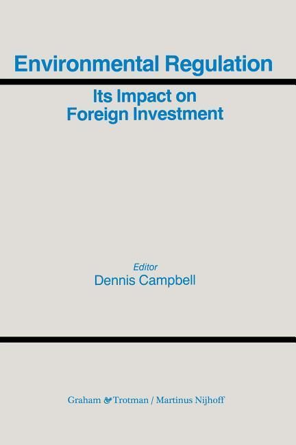 Produktbild: Environmental Regulation and its Impact on Foreign Investment