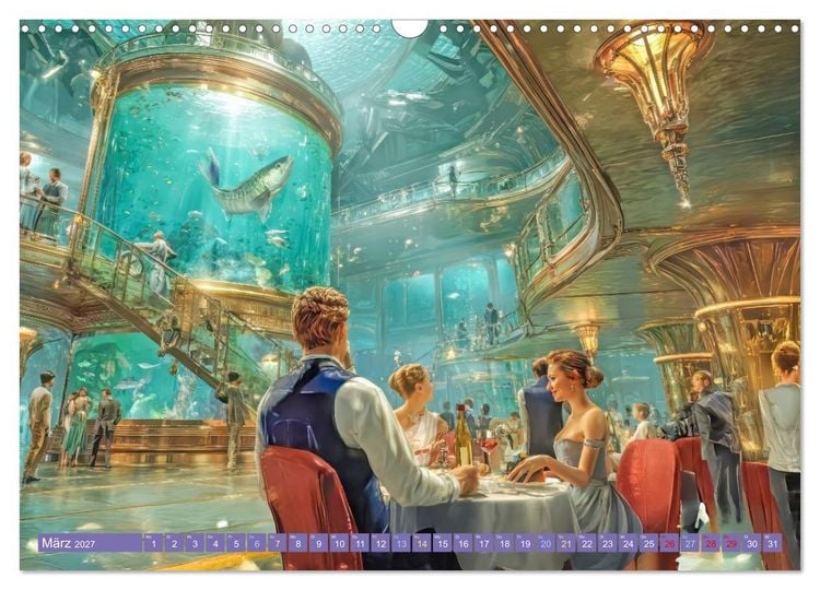 Produktbild: Tauche ein in die Zukunft - Science Fiction Unterwasserwelten (Wandkalender 2027 DIN A3 quer), CALVENDO Monatskalender