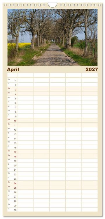 Produktbild: Familienplaner 2027 - R&uuml;gen PUR mit 5 Spalten (Wandkalender, 21 x 45 cm) CALVENDO