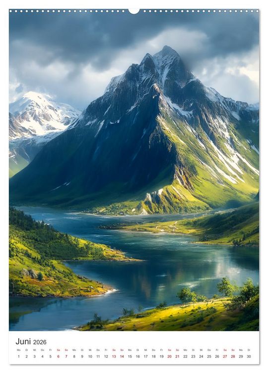 Produktbild: Midgard - Mythische Landschaften des Nordens (hochwertiger Premium Wandkalender 2026 DIN A2 hoch), Kunstdruck in Hochglanz