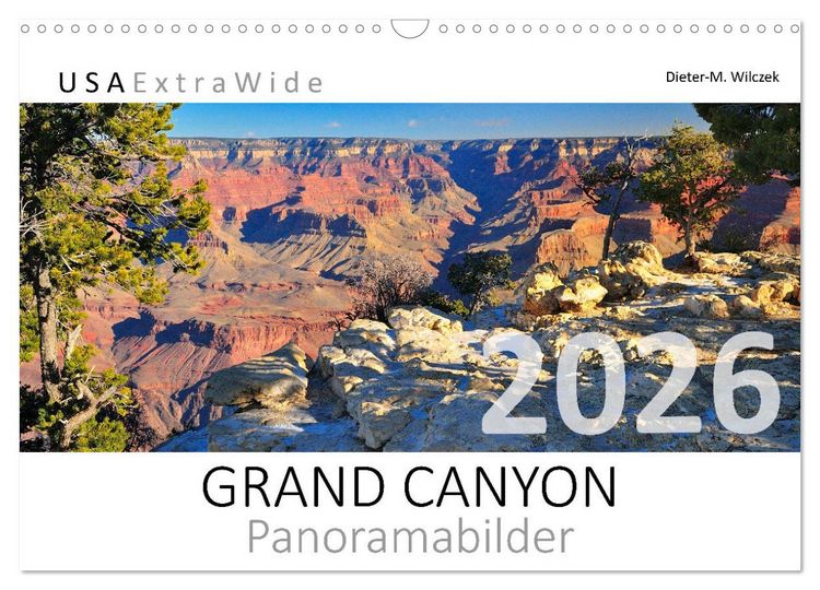 Produktbild: GRAND CANYON Panoramabilder (Wandkalender 2026 DIN A3 quer), CALVENDO Monatskalender