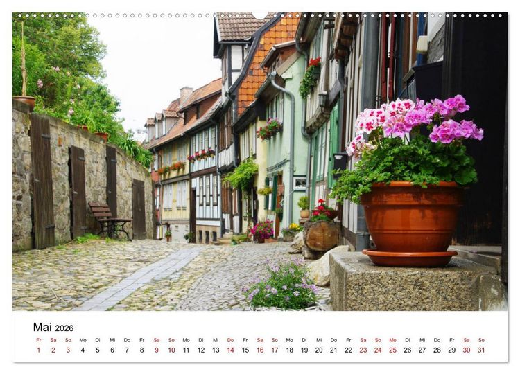 Produktbild: Weltkulturerbe Quedlinburg (hochwertiger Premium Wandkalender 2026 DIN A2 quer), Kunstdruck in Hochglanz