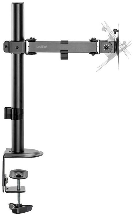 Produktbild: LogiLink BP0171 Monitor-Tischhalterung 1 Display(s) Schwarz Drehbar, H&ouml;henverstellbar, Neigbar, Rotierbar, Schwenkbar