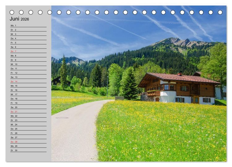 Produktbild: Tannheimer Tal (Tischkalender 2026 DIN A5 quer), CALVENDO Monatskalender