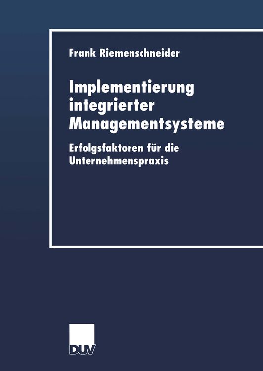 Produktbild: Implementierung integrierter Managementsysteme