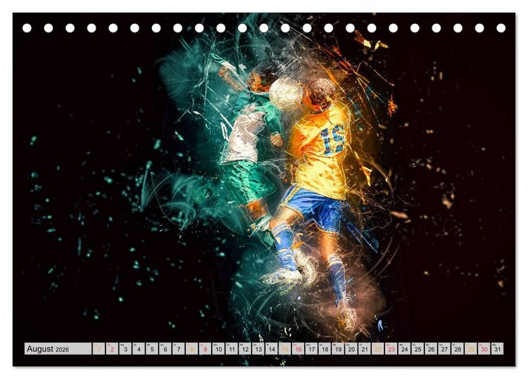 Produktbild: Fu&szlig;ball - extrem (Tischkalender 2026 DIN A5 quer), CALVENDO Monatskalender