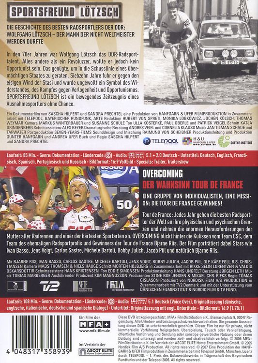 Produktbild: Sportsfreund L&ouml;tzsch/Overcoming - Der Wahnsinn Tour de France [2 DVDs]