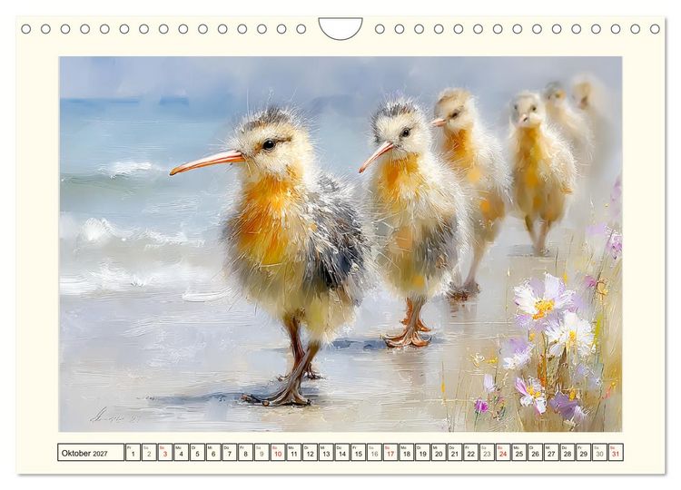 Produktbild: Entz&uuml;ckende Kiwis. Neuseelands kleiner Laufvogel am Meer (Wandkalender 2027 DIN A4 quer), CALVENDO Monatskalender