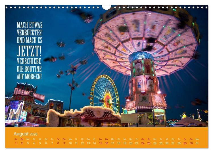 Produktbild: Pfl&uuml;ck Dein Gl&uuml;ck &ndash; Kleine Weisheiten f&uuml;r den Alltag (Wandkalender 2026 DIN A3 quer), CALVENDO Monatskalender