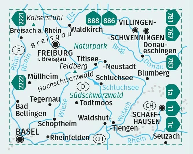 Produktbild: KOMPASS Wanderkarten-Set 887 Schwarzwald S&uuml;d (2 Karten) 1:50.000