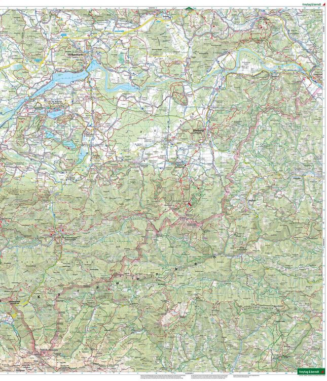 Produktbild: Freytag & berndt Wanderkarte WK 0238 S&uuml;dk&auml;rnten, Klopeiner See - V&ouml;lkermarkt - Bleiburg - Karawanken 1:50.000