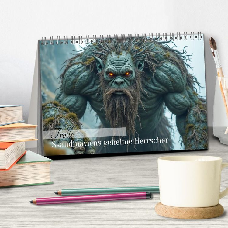 Produktbild: Trolle - Skandinaviens geheime Herrscher (Tischkalender 2026 DIN A5 quer), CALVENDO Monatskalender