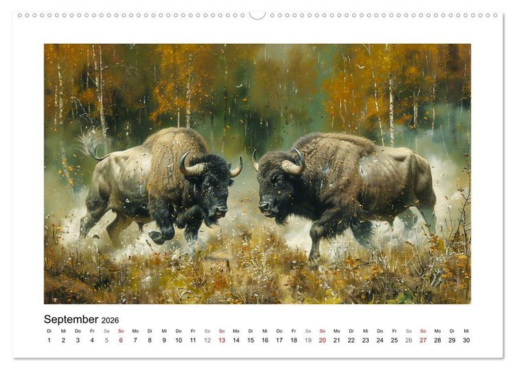 Produktbild: Wilde Rinder (Wandkalender 2026 DIN A2 quer), CALVENDO Monatskalender
