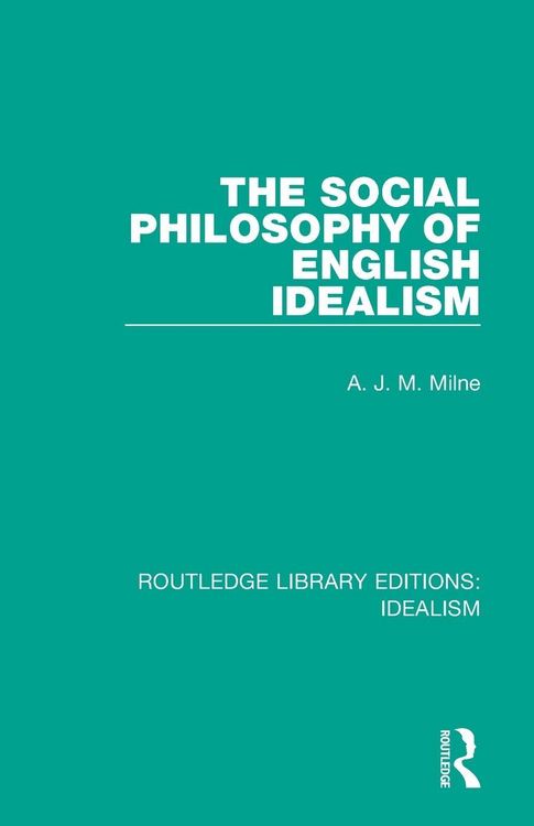 Produktbild: The Social Philosophy of English Idealism