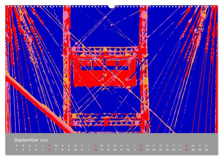 Produktbild: WIEN popartig (hochwertiger Premium Wandkalender 2026 DIN A2 quer), Kunstdruck in Hochglanz