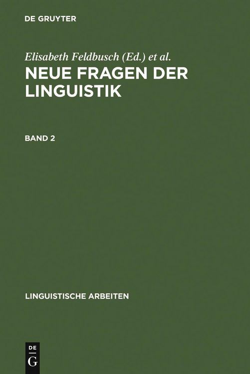 Produktbild: Neue Fragen der Linguistik