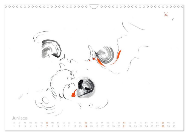 Produktbild: Simply Black and White/ Einfach Schwarz und Weiss - Kunst (Wandkalender 2026 DIN A3 quer), CALVENDO Monatskalender
