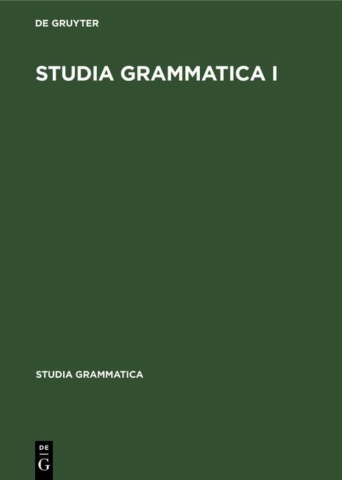 Produktbild: Studia grammatica I