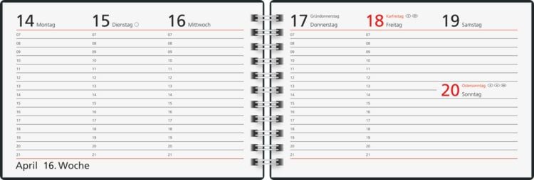 Produktbild: rido/id&eacute; 7017107027 Taschenkalender Mod. Septimus 2027 A6 quer, Papier, blau