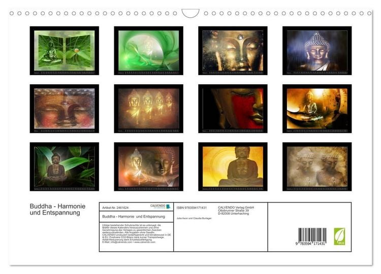Produktbild: Buddha - Harmonie und Entspannung (Wandkalender 2027 DIN A3 quer), CALVENDO Monatskalender