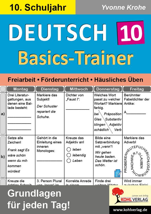 Produktbild: Deutsch-Basics-Trainer / Klasse 10