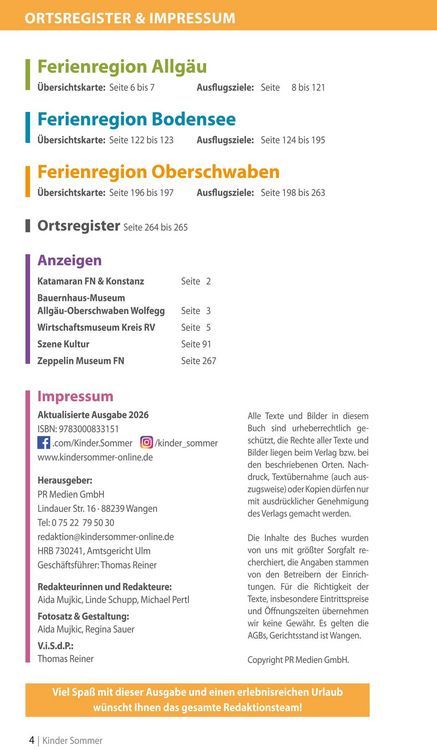 Produktbild: Kindersommer Reisef&uuml;hrer f&uuml;r Allg&auml;u Bodensee Oberschwaben