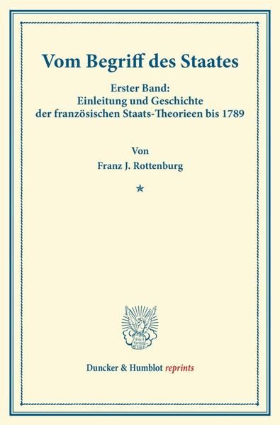 Produktbild: Vom Begriff des Staates.