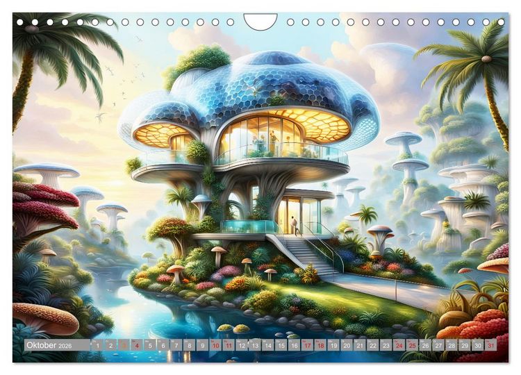 Produktbild: Architektur Futuristische Horizonte (Wandkalender 2026 DIN A4 quer), CALVENDO Monatskalender