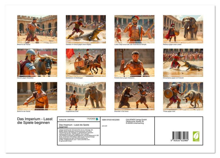Produktbild: Das Imperium - Lasst die Spiele beginnen (Wandkalender 2026 DIN A3 quer), CALVENDO Monatskalender