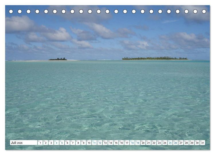 Produktbild: Cookinseln - Ein Traum aus Inseln und Lagunen in der S&uuml;dsee (Tischkalender 2026 DIN A5 quer), CALVENDO Monatskalender