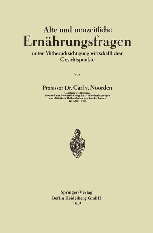 Produktbild: Alte und neuzeitliche Ern&auml;hrungsfragen