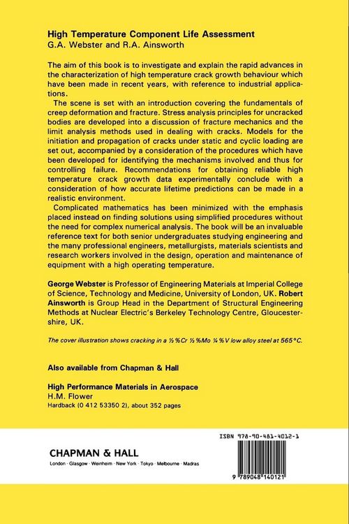 Produktbild: High Temperature Component Life Assessment