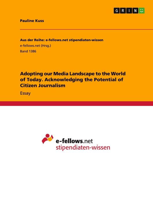 Bild vom Artikel Adopting our Media Landscape to the World of Today. Acknowledging the Potential of Citizen Journalism vom Autor Pauline Kuss