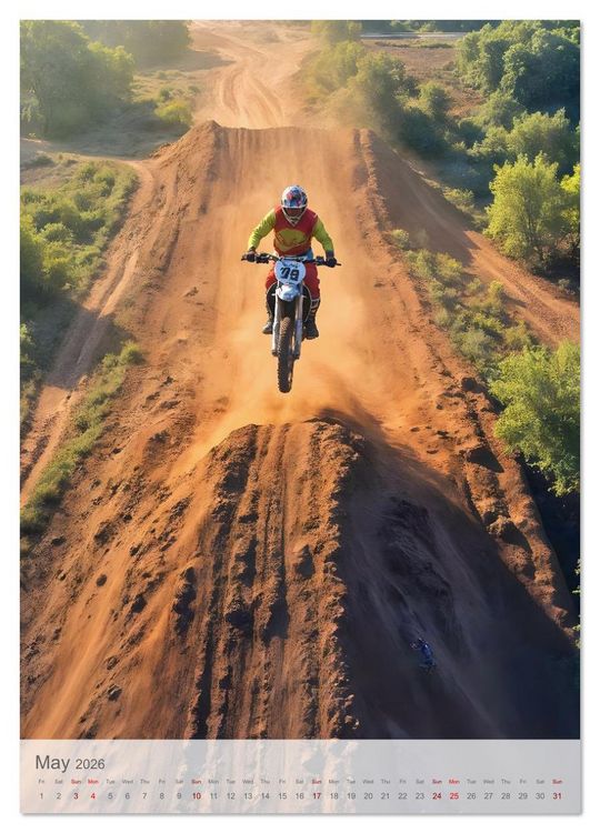 Produktbild: Born to Jump - Extreme motocross with adrenaline and dust (Wall Calendar 2026 DIN A4 portrait), CALVENDO 12 Month Wall Calendar