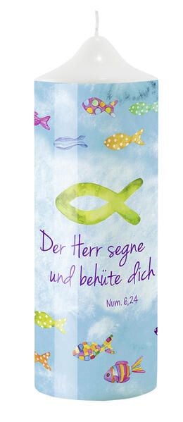 Produktbild: Kerze &raquo;Herzliche Segensw&uuml;nsche zur Erstkommunion&laquo;