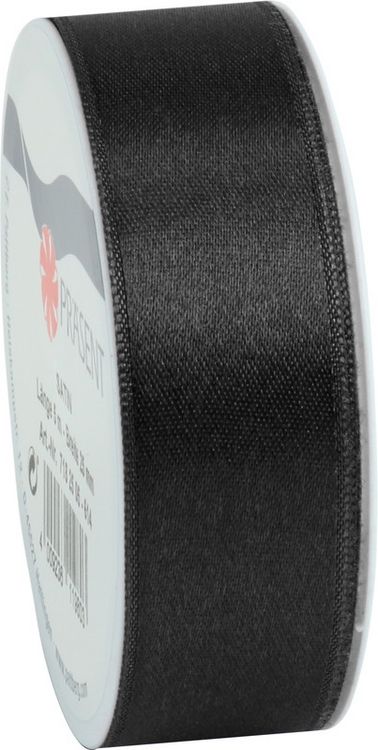 Produktbild: PR&Auml;SENT Geschenkband Satin, schwarz